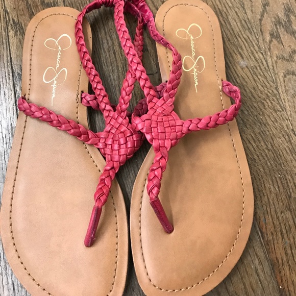 Jessica Simpson Shoes - Jessica Simpson Red leather scrappy sandal
