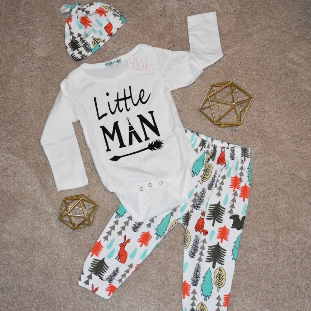 SOLD Little Man outfit & cap