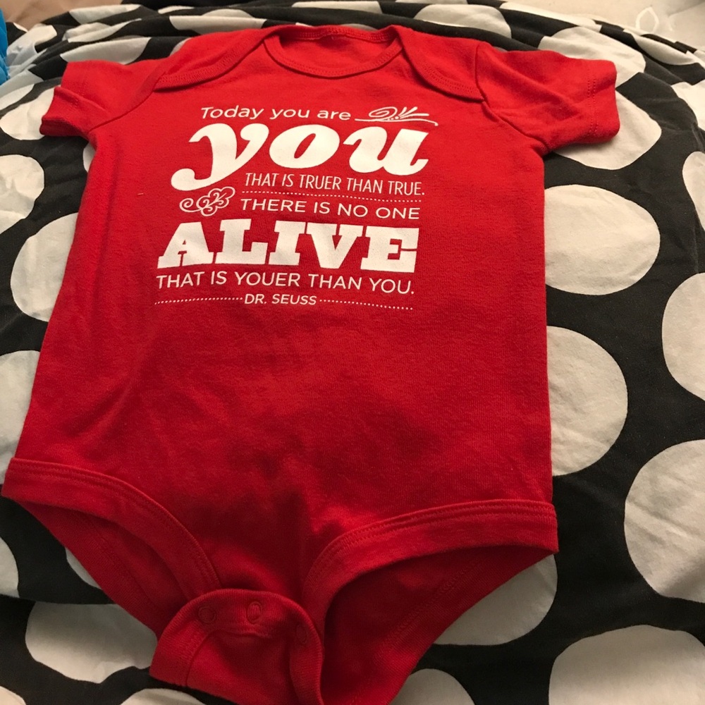 Dr Seuss quote onesie