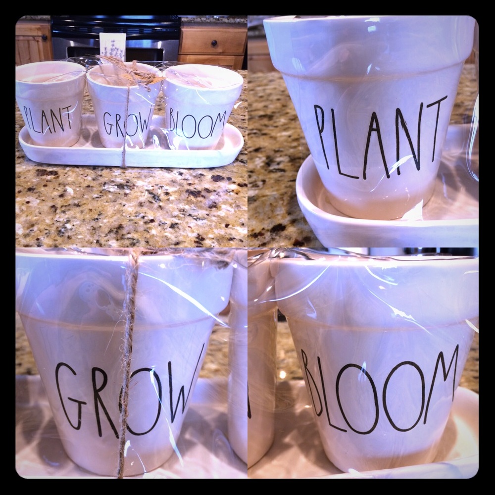 Rae Dunn PLANT GROW BLOOM set