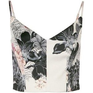 Keepsake Ivory Floral Crop Top