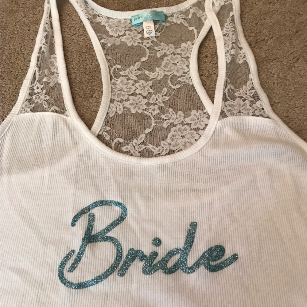 🎉SALE!!🎉 Betsey Johnson Bride Racerback Tank - Picture 2 of 4
