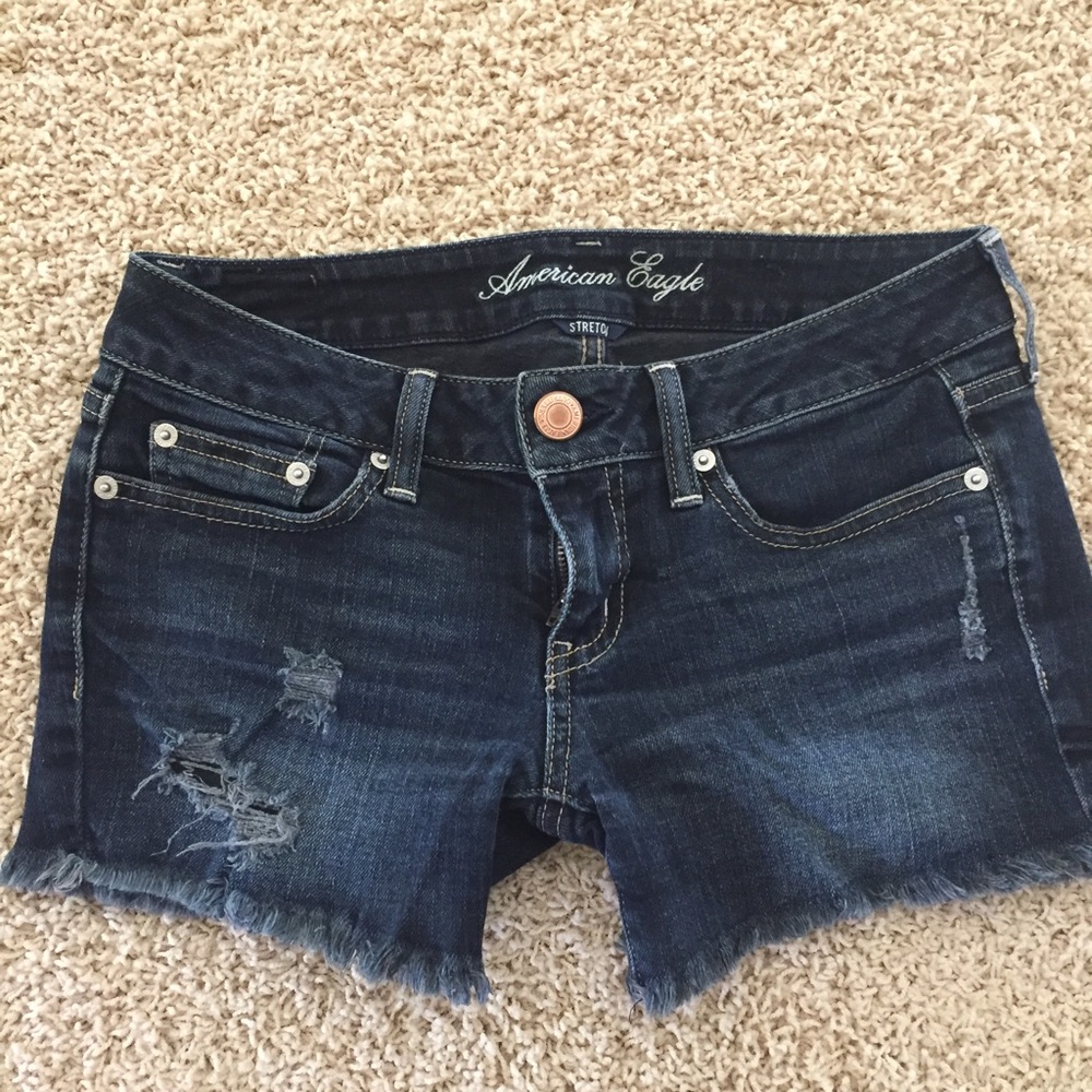 American Eagle dark jean shorts