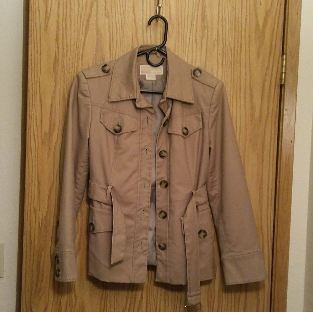 Michael Kors Military Style Short Trench Coat