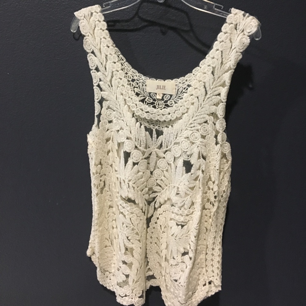 Crochet lace tank