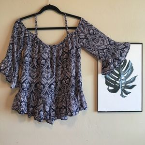 Free People Off the Shoulder Blouse