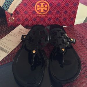 Black Tory burch miller sandal euc