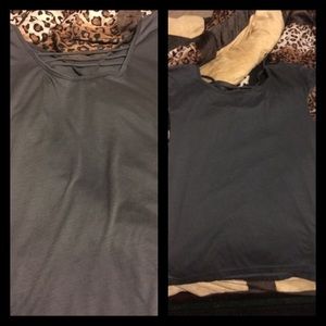 Grey Cutout Back Shirt