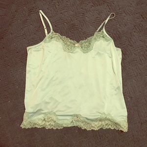 Sea foam green lace trimmed cami 22/24