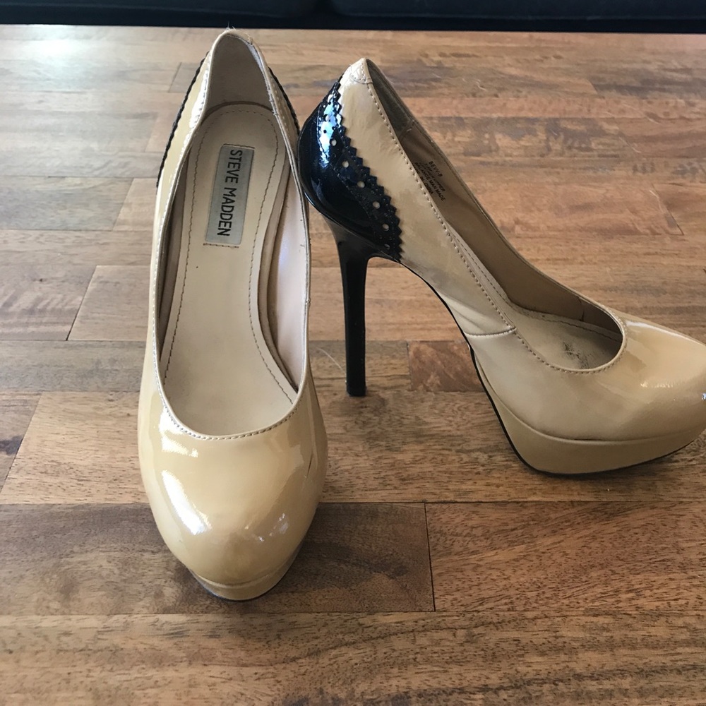 Steve Madden Nude Platform Heels
