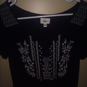 Black Blouse with Detailing