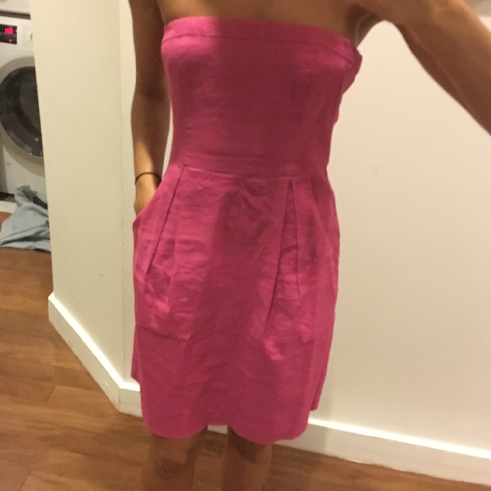Theory Linen Strapless Dress • Size 4
