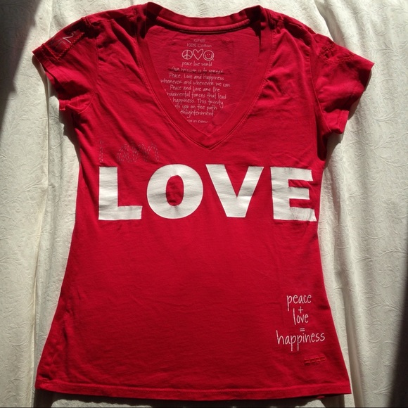 Tops - Love t-shirt XS red