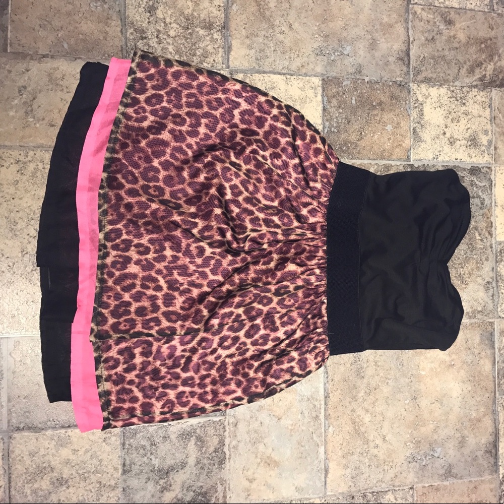 Short strapless dress