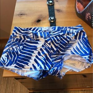 Express palm leaf shorts - blue