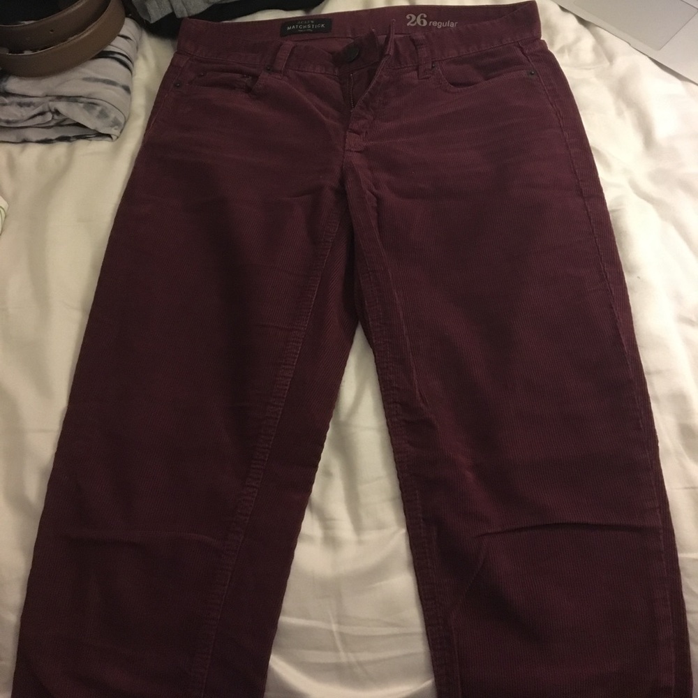 Maroon corduroys