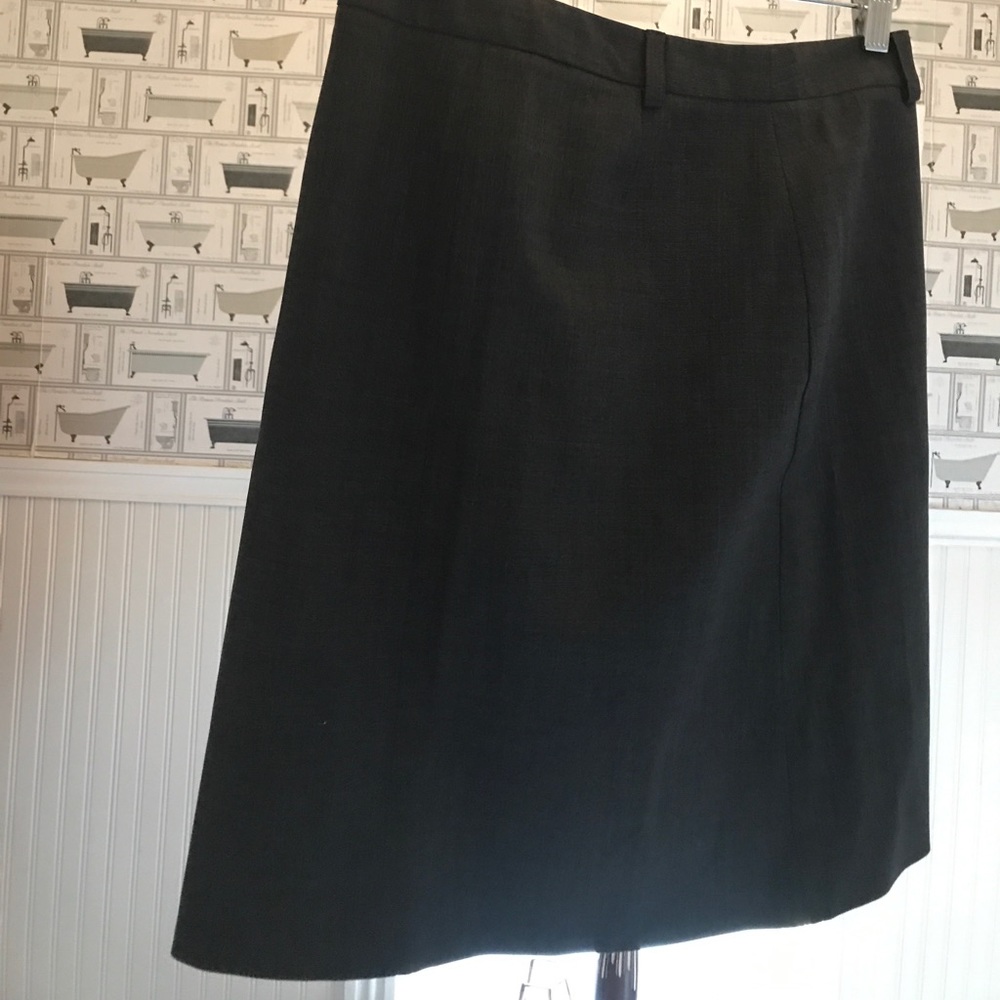 A line pencil skirt -charcoal gray