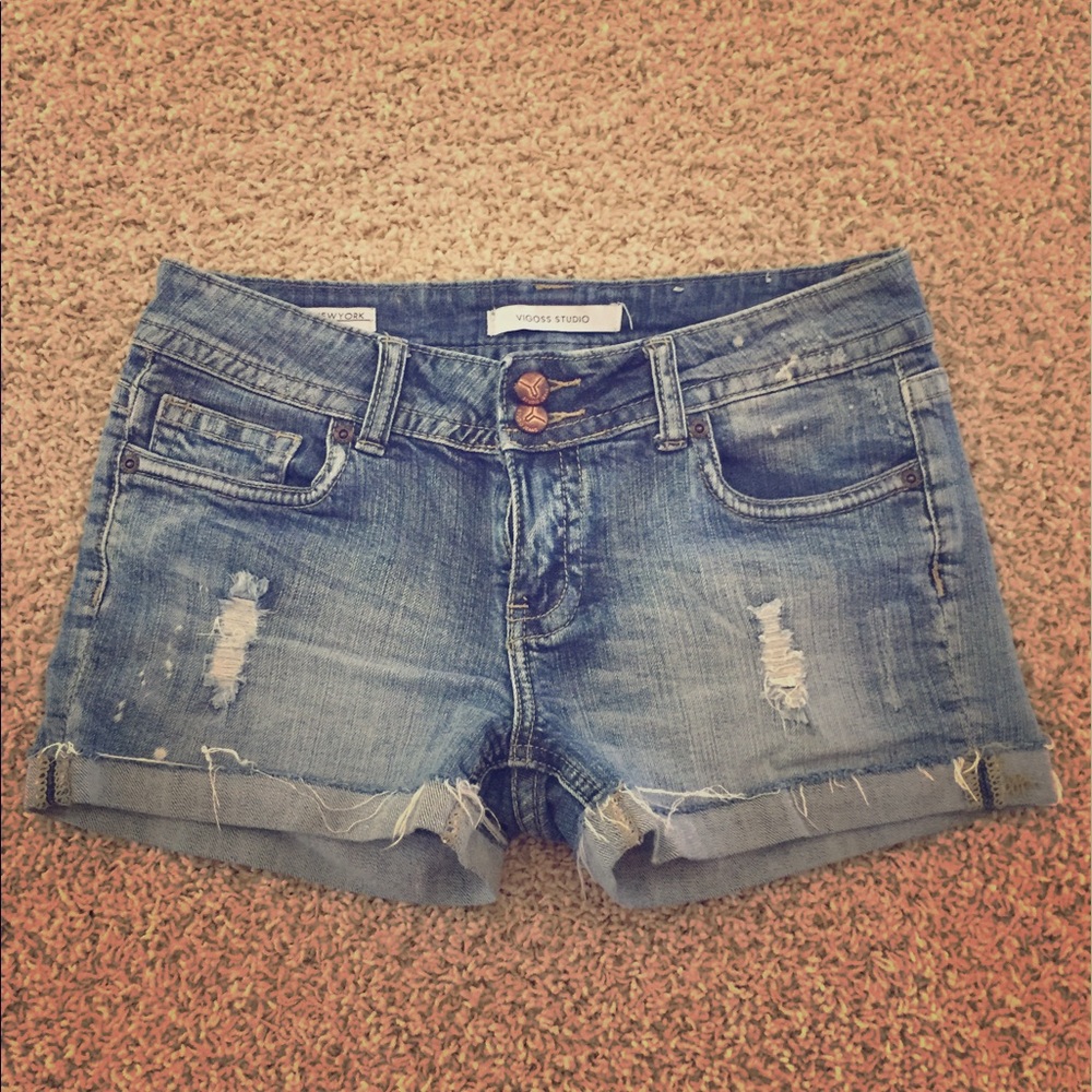 Faded Jean Shorts