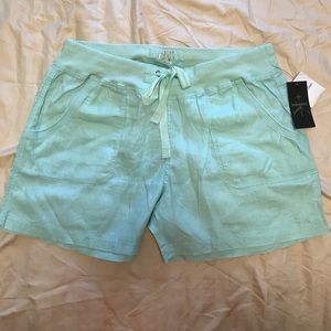 Aqua Calvin Klein linen shorts!
