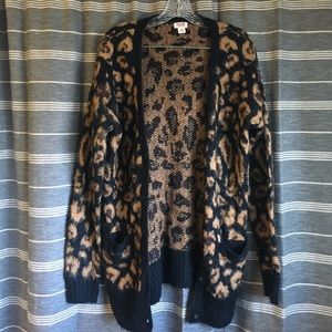 Cheetah print cardigan