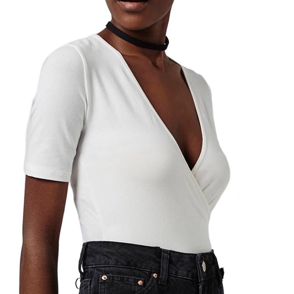 White topshop bodysuit