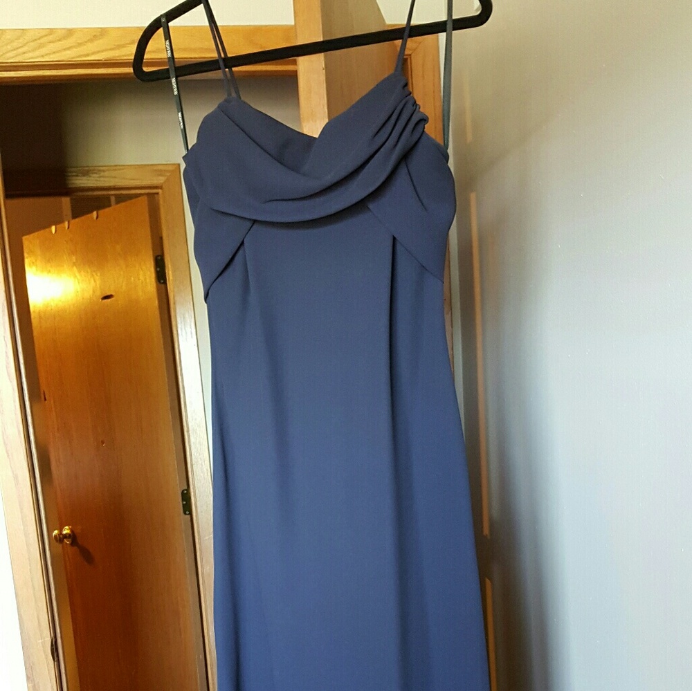 Long blue evening gown