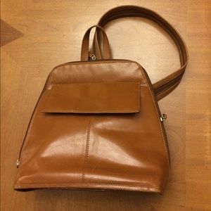 Wilson's butter-soft Tan leather women's backpack.