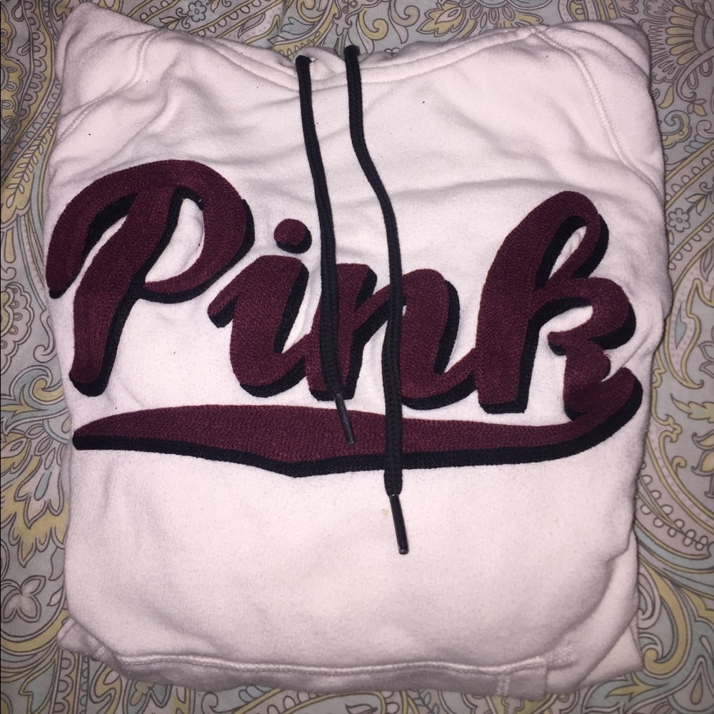 White & maroon VS Pink hoodie