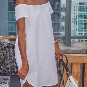 White off the shoulder dress