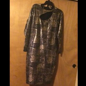 Sexy Shimmer cut out bodycon dress