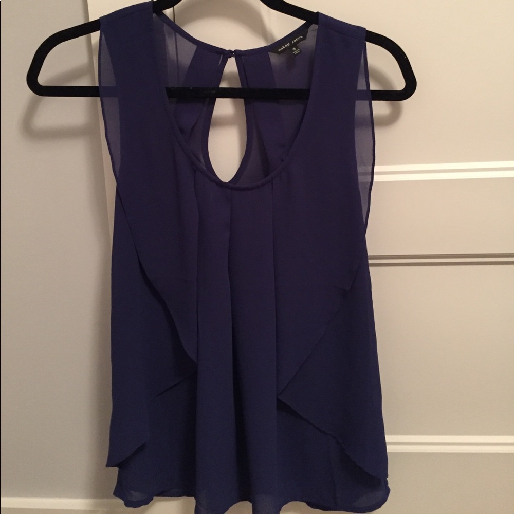 Sleeveless Blouse in midnight blue