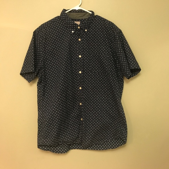J. Crew Woven Short Sleeved Botton-Up in Navy - Picture 2 of 3