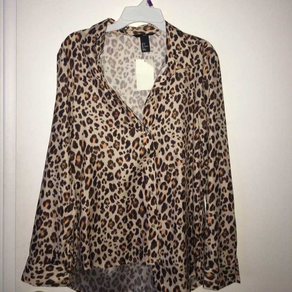 H&M Leopard Print Blouse