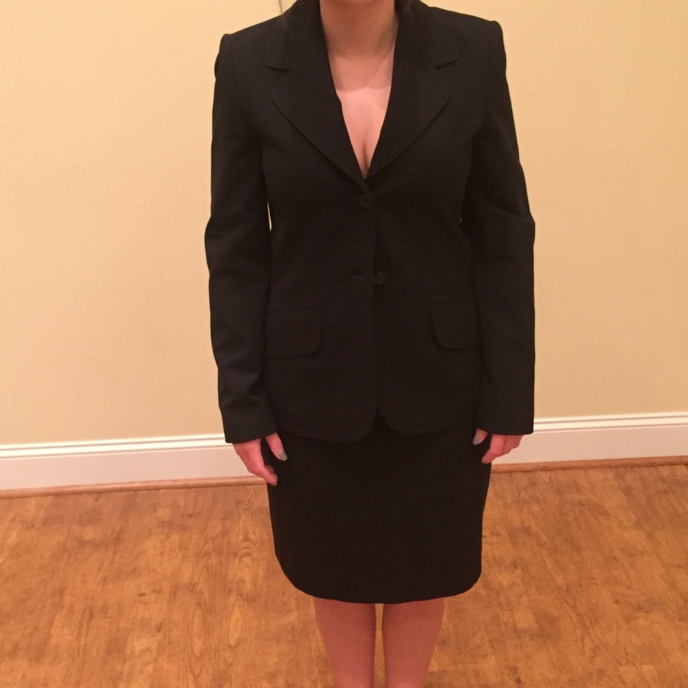 Black skirt suit set