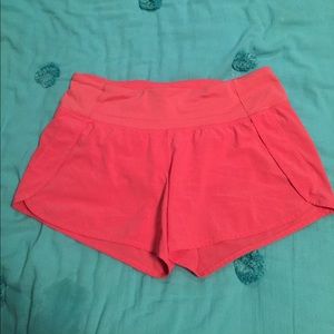 Pink Lulu Lemon athletic shorts
