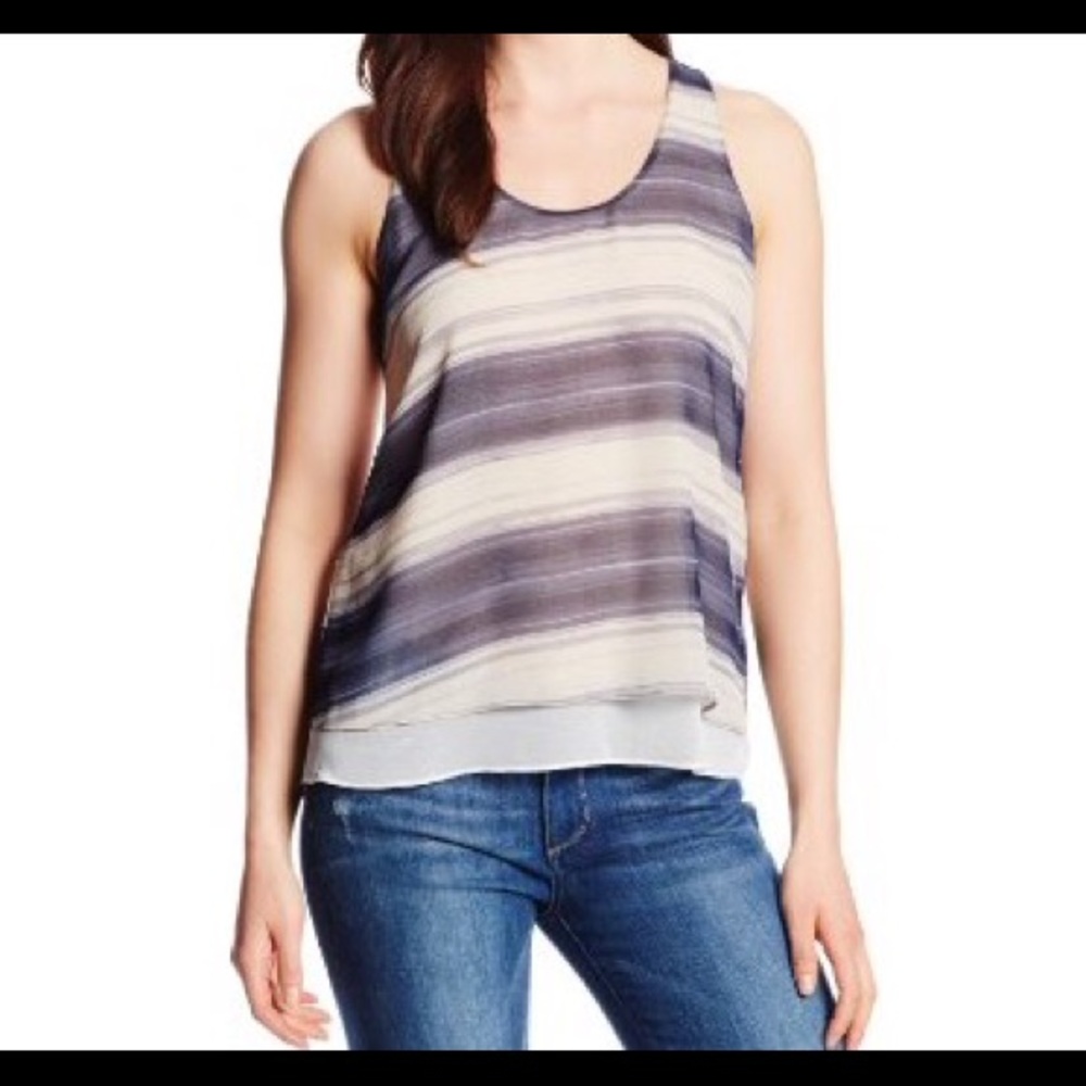 Calvin Klein Women's striped High Low Tank 🏖🌊☀️