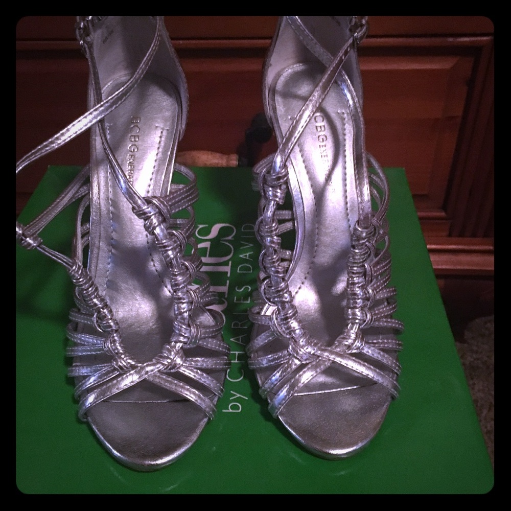BCBGeneration silver dress shoes