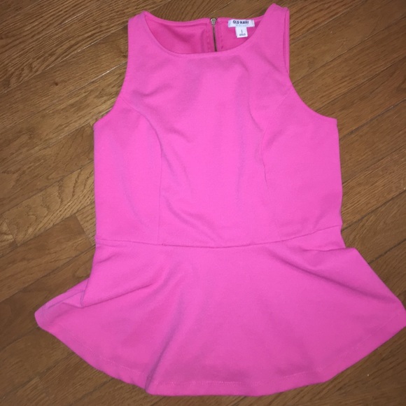 Old Navy Tops - Old Navy bubblegum pink peplum tank top