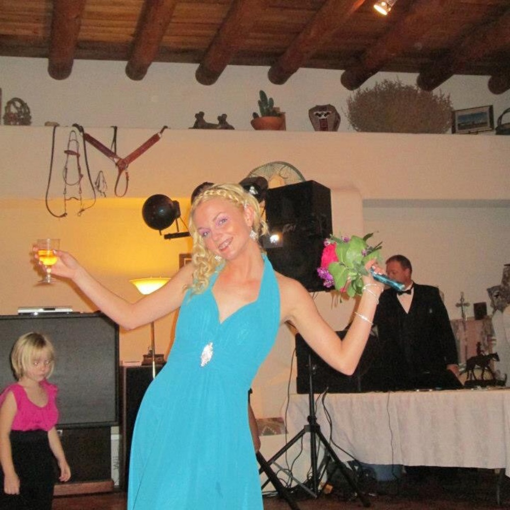 Bridesmaid dress.