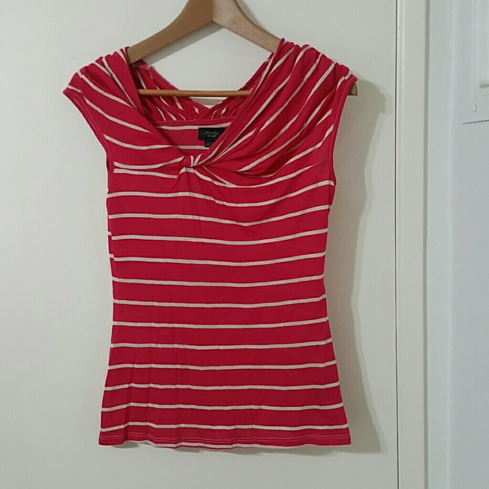 Anthropologie Deletta rusched shoulder top