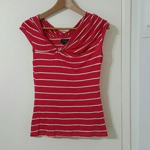 Anthropologie Deletta rusched shoulder top