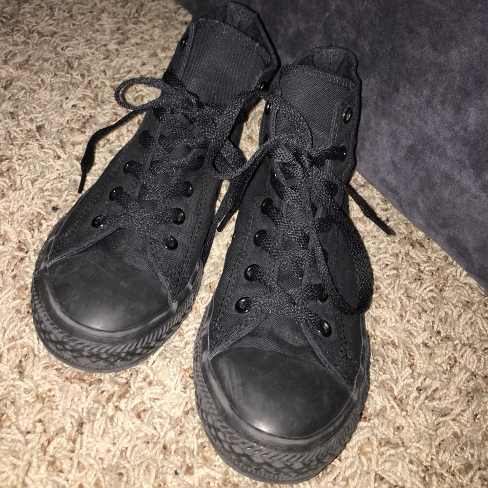 all black hi top converse
