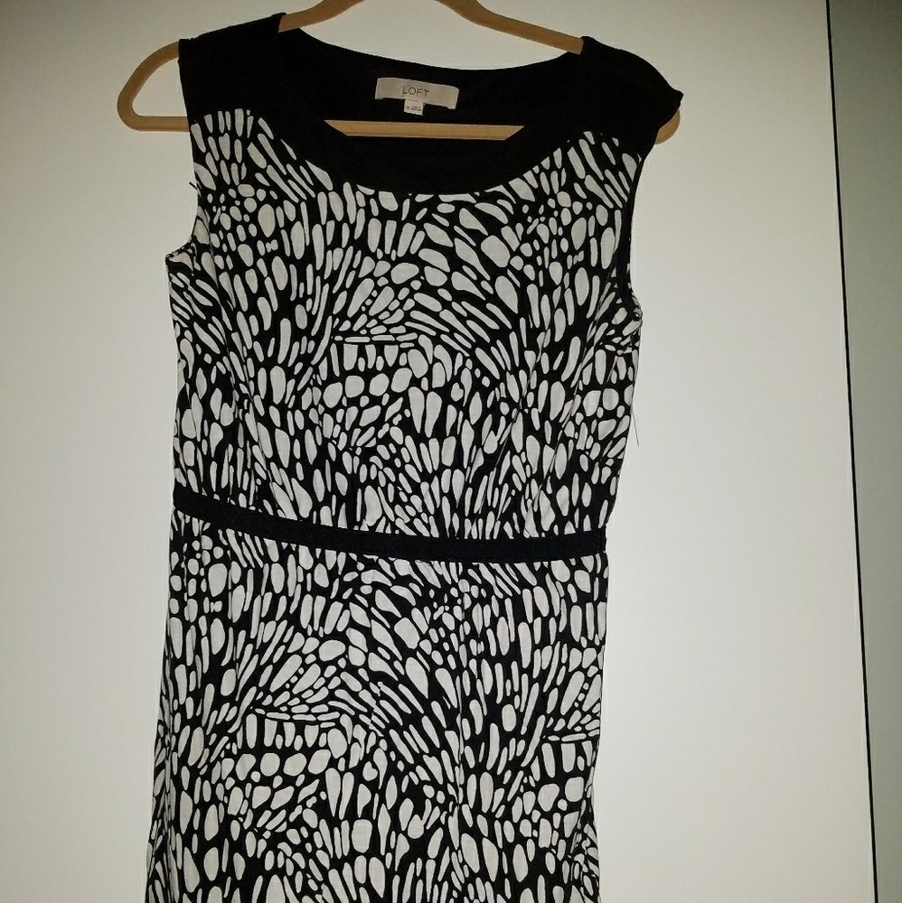 LOFT Black & White Dress