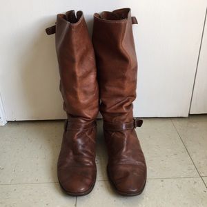 JCrew Brown Slouchy Leather Boots