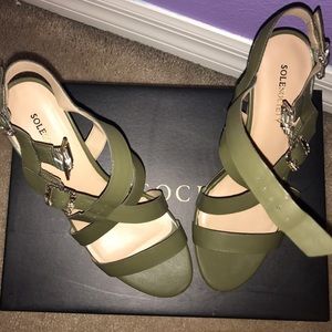 OLIVE GREEN HEELS
