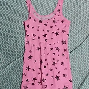Pink star tank top