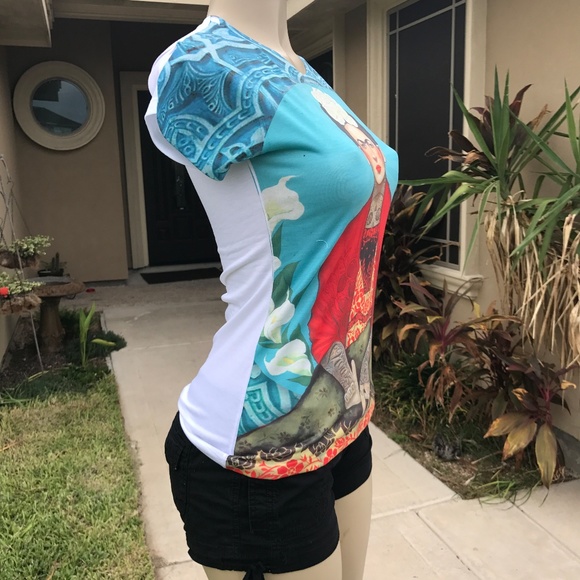 Frida Kahlo Tattoos Printed T-Shirt - Picture 6 of 7