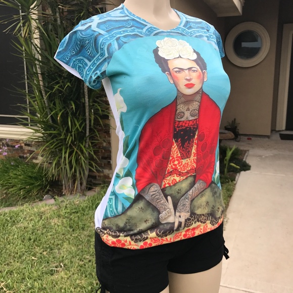 Frida Kahlo Tattoos Printed T-Shirt - Picture 5 of 7