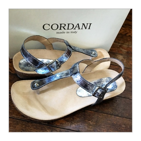 Cordani Italian Blue Flatform Wedge Sandals - Picture 3 of 7