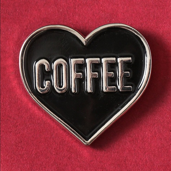 LAST ONE Love Coffee Enamel Pin - Picture 2 of 2